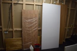 * 3x Pieces of Breakfast Bar (2x 670mm wide 1x 900mm), and an Offcut of Solid Woodblock Work