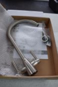 * Franke Eiger Decor Swanneck Mixer Tap in Brushed Stainless Steel Finish