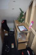 * Low Section of Light Duty Boltless Shelving, and an Artificial Christmas Tree