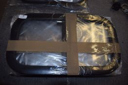 * 3x 19.5x11 Vent Windows Black & Clear
