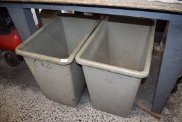 * 2x Plastic Mobile Waste Buckets