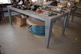 * Tecnik Heavy Duty Galvanised Steel 8ft x 4ft Workbench with Carpeted Top