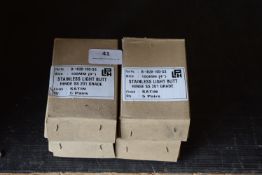 * 4x Boxes of 100mm 4” Stainless Light Butt Hinges Satin (5x pairs per box)