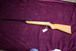 BSA Meteor break barrel .22 calibre air rifle, barrel and action bearing the BSA Meteor model