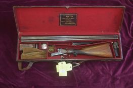 T. Newton of Manchester 12 Bore Side-by-Side Boxlock Ejector Shotgun, serial number 12528, fitted