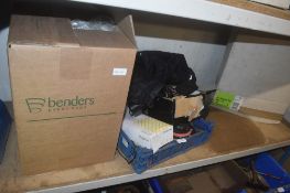 * Mixed Lot Including Floor Maintenance pads, Assorted Electrical Components, Gloves, and Paper