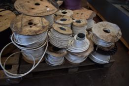 * Pallet Containing a Quantity of Assorted White Cable in Various Sizes and Cores