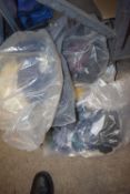 * Tray Containing Bags of Rags
