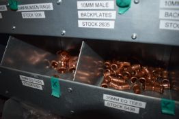 * Contents of Tray to Include a Quantity of Assorted Copper Tees, EQ Tees, and Other Gas Fittings