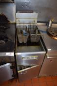 * Pitco gas fired single compartment two basket fryer