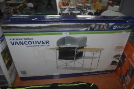 Outwell Vancouver Folding Camping Kitchen Table with Bamboo Tabletop