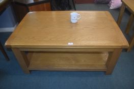 Light oak large coffee table