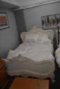 Ornate Cream Painted King Size Bed with Barker & Finch Relax Gel King Size Mattress 5ft wide