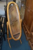Lightwood Oval Cheval Mirror