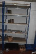 * Bay of Medium Duty Boltless Racking with 5x Shelves and Boards 123x60cm x 245cm high