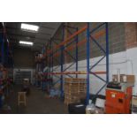 * 6x Bays of Medium Duty Pallet Racking 280x110cm x 5m high each bay, Comprising of 7x Uprights, and