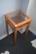 * Glass Topped Lamp Table
