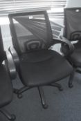 * Contemporary Style Operators Gas-Lift Chair with Mesh Back and Upholstered Seat