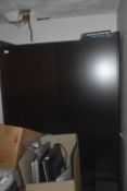 * Contemporary Style Dark Oak Effect Four Door Storage Cabinet 100cm wide x 205cm high (matching lot