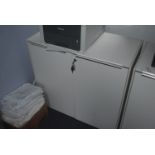 * White Office Double Door Storage Cabinet 93x45cm x 86cm high (matching previous lots)