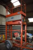 Hymo 400kg Scissor Lift with Space Bracket Mounted on Trailer