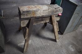 Wooden Trestle with Sleeper Top