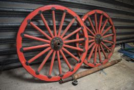 Pair of 140cm Cartwheels and Axle
