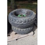 2x Heavy Duty Trailer Wheels Six Stud with 10/75-15.3 Tyres