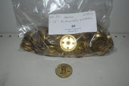 59x Meccano Part #20 Brass 1.1/8” Flanged Wheel