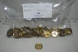 55x Meccano Part #22a Brass 1” Pulley