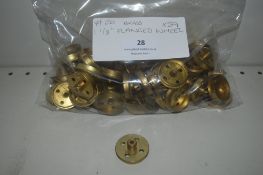 59x Meccano Part #20 Brass 1.1/8” Flanged Wheel