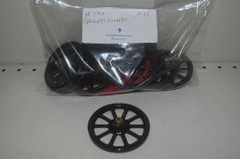 12x Meccano Part #19a Spoked Wheels