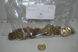 55x Meccano Part #22a Brass 1” Pulley
