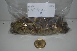 50x Meccano Part #21 1.5” Pulley