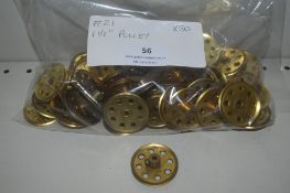 50x Meccano Part #21 1.5” Pulley