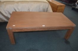 Solid oak chunky coffee table