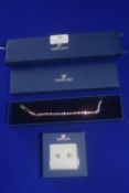 Swarovski Crystal Bracelet plus pair of ear studs