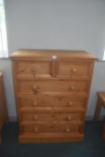 Solid pine two over four chest of drawers