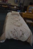 Single sized metal framed bed 3ft width with bedding