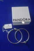 Pair of Pandora Silver Bangles