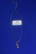 Silver and amethyst pendant necklace