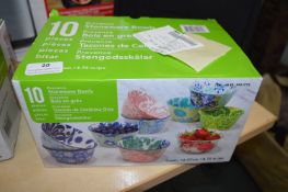 * 10pc Stoneware Bowl Set