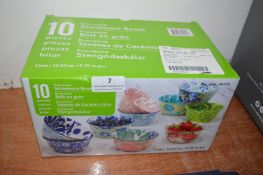 * 10pc Stoneware Bowl Set