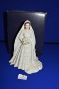 Royal Worcester Figurine of Queen Elizabeth II in Bridal Dress