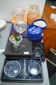 Cut Glass Crystal Bowls and Vases, Teddy Bears, etc. (all with packaging)