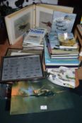 WWII Aircraft Books, Photographs, Metal Plaque, etc.