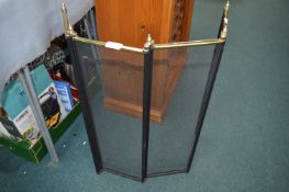 Folding Brass Fire Screen