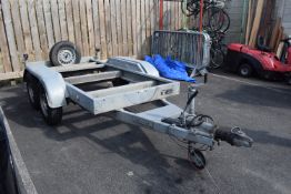 * Galvanised Trailer (Knott-Avonride) Twin Wheel Made for Siting Generator, YoM: 2010, Bed Length