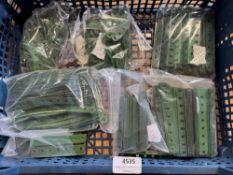 Quantity of Various Green Meccano Girders and Curved Strips