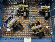 4x Handmade Meccano Electric Motors with Reduction Gear (crate not included)